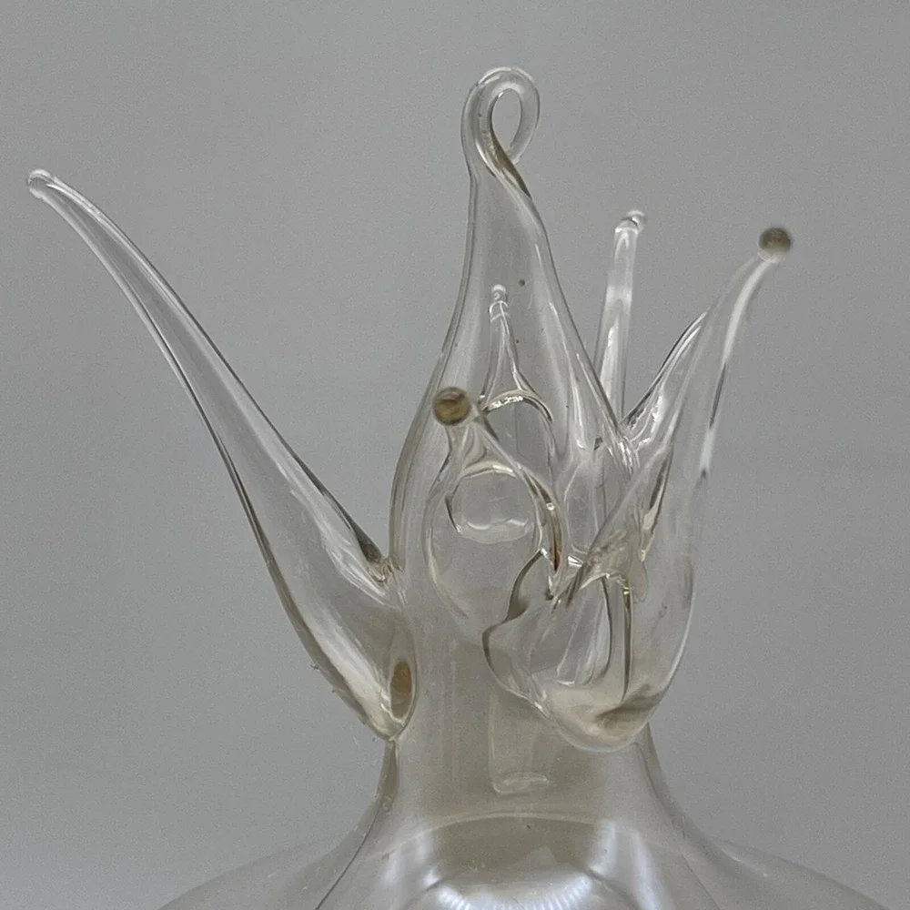 Set of 2‎ Vintage Hand Blown Iridecent Pineapple Ornaments